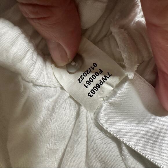 Lucky Brand Size XS White Crochet Lace Peplum Top Tank Cottagecore Coastal Beach - Picture 9 of 13